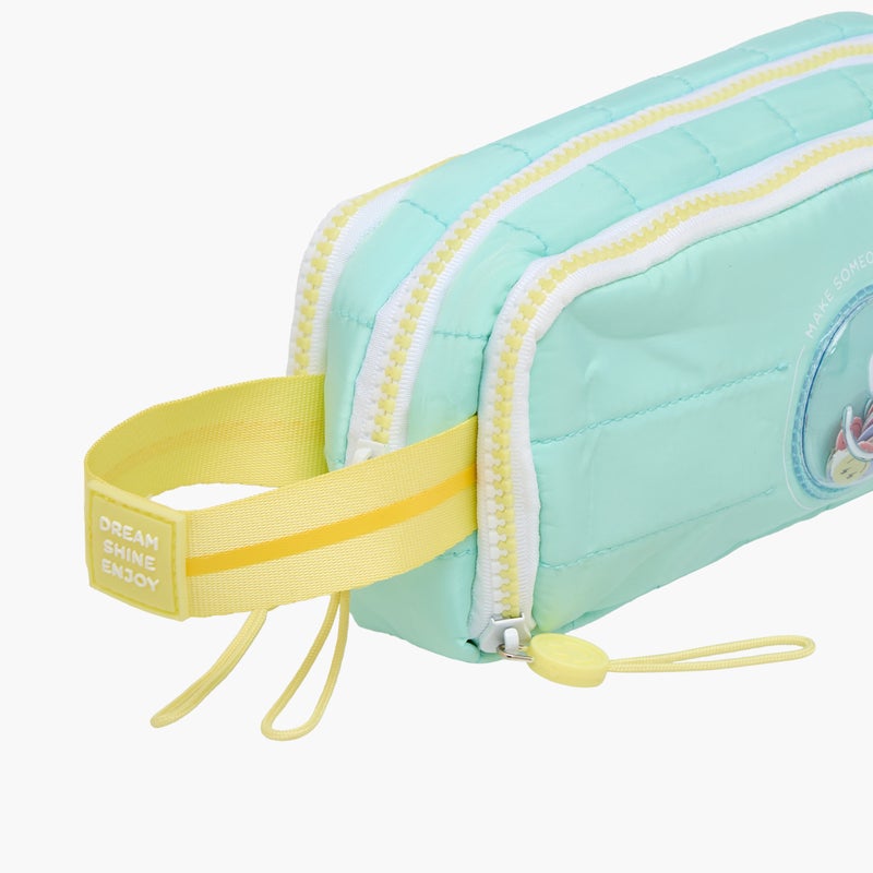 Mayfair Pouch - smile It Mint-3 Compartment (Nylon) Mint & Yellow \ 22X9X5 - Image 4